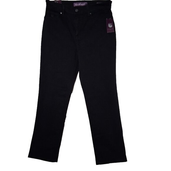 Gloria Vanderbilt Denim - Gloria Vanderbilt Amanda Jeans 8 Short Black Stretch Tapered Leg New